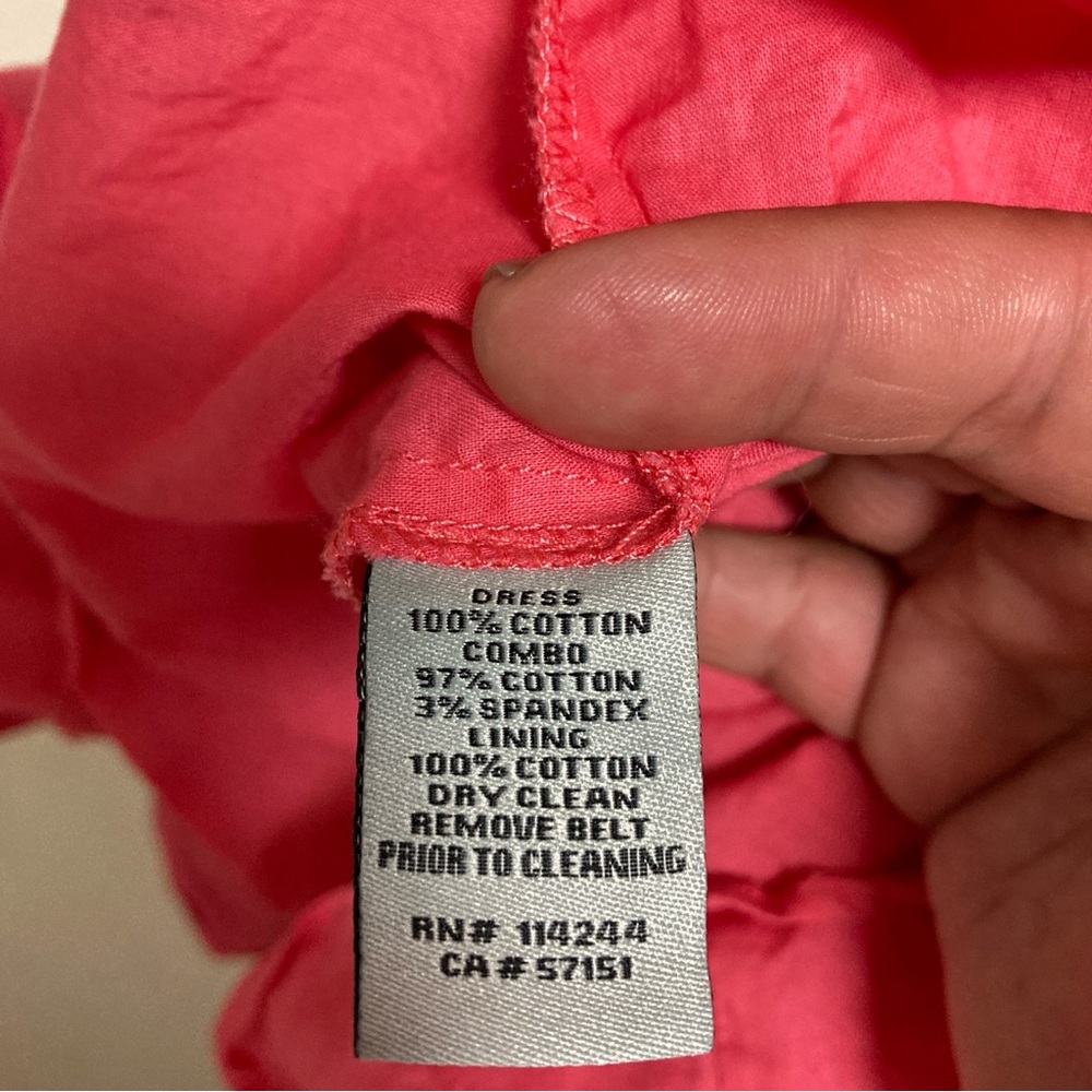 Eliza J Women’s Hot Pink A-line Dress Sleeveles Embroidered Cotton Size 6 - Picture 11 of 16